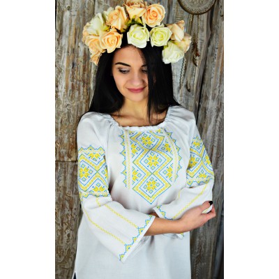 Embroidered blouse "Ukrainian Style Yellow"